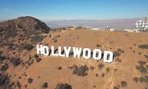 Hollywood view of city